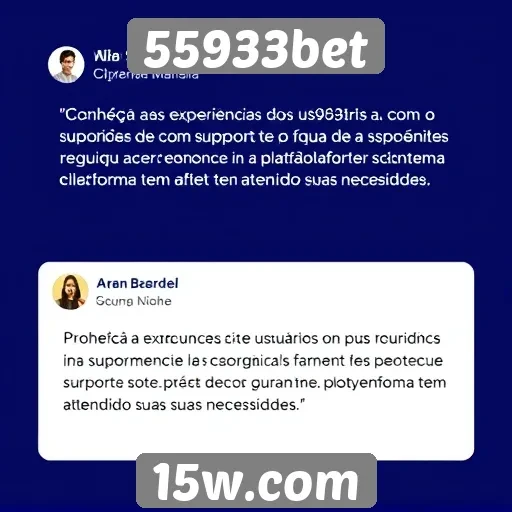Feedback de usuários sobre o suporte do 55933bet